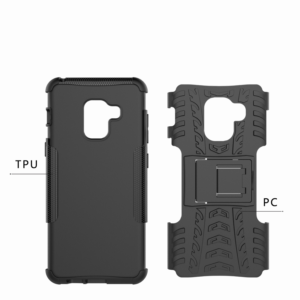 Bakee-2-in-1-Armor-Kickstand-TPU-PC-Protective-Case-for-Samsung-Galaxy-A8-2018-1300165